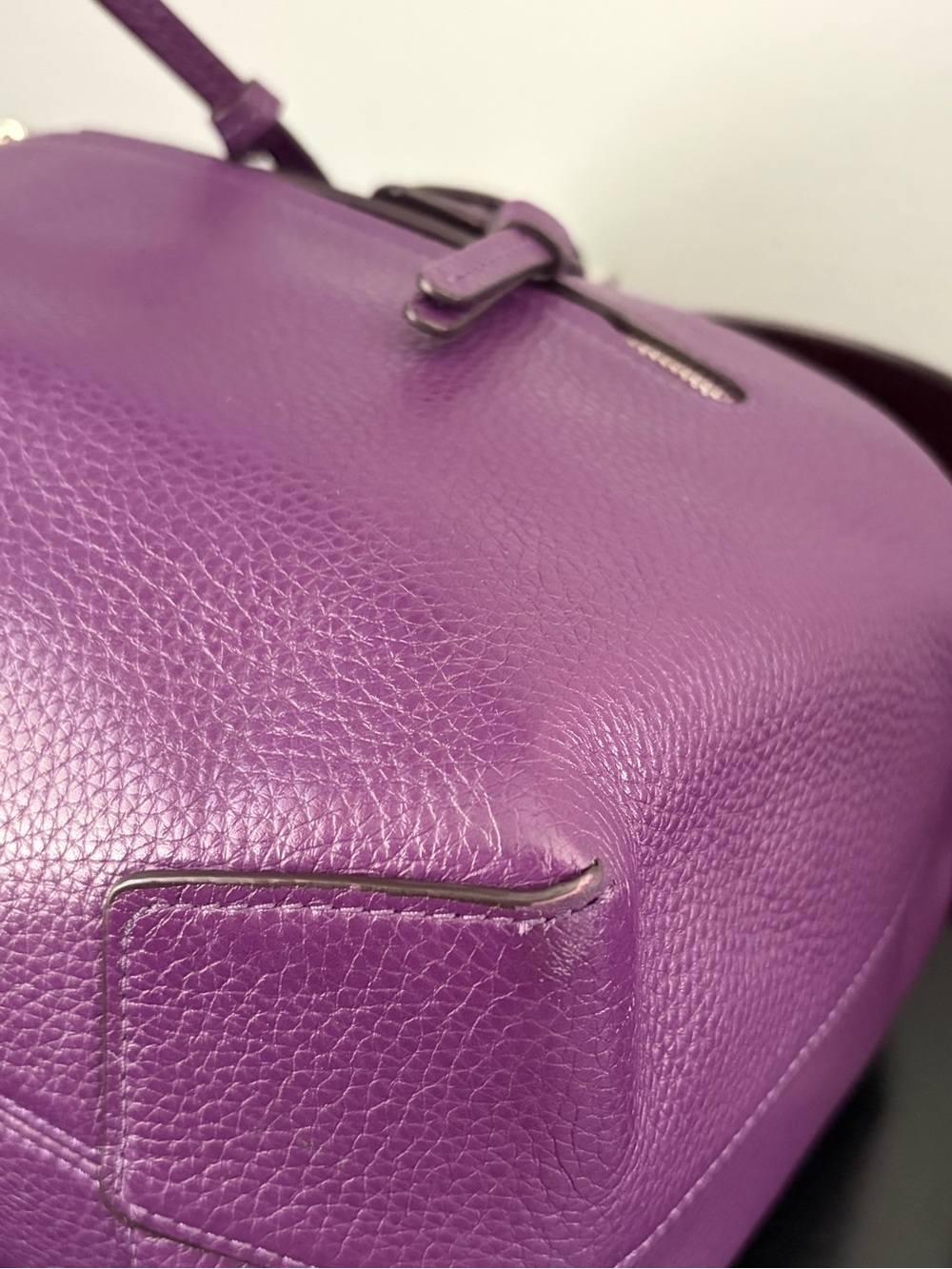 COACH Kleo Backpack Purple Pebble Leather/ Silver Hardware/ Adj Straps ~ C5648 - Picture 13 of 14